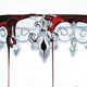 A blood-covered crown, inverted as it drips red, on the cover of Victoria Aveyard's 'Red Queen'.